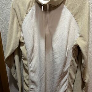 Columbia Tan and Cream Fleece Jacket